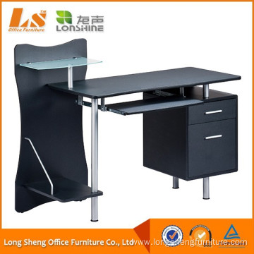 Modern Metal Frame Wooden Desktop Computer Table Design